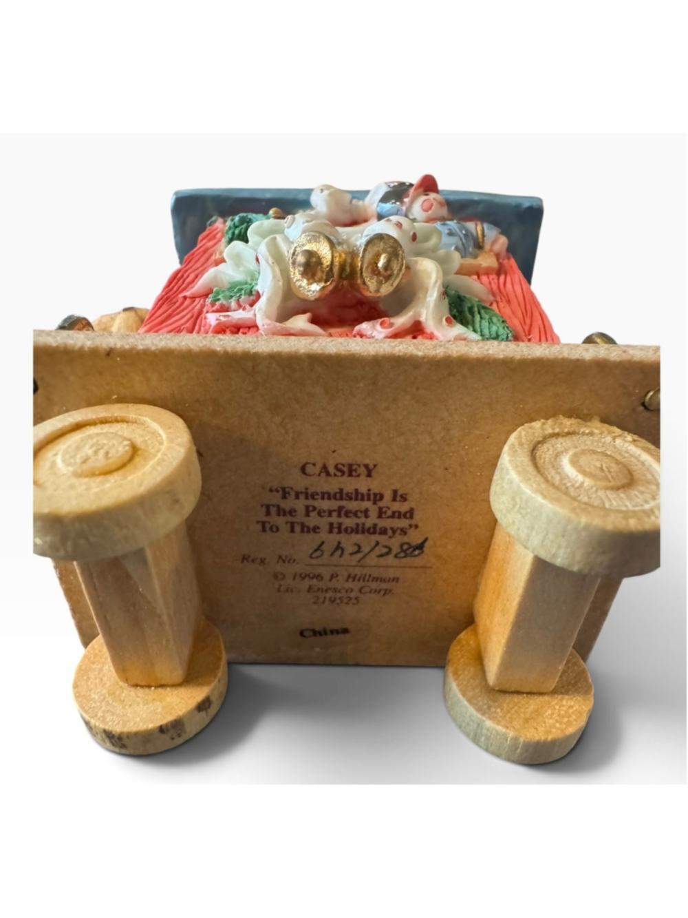 Cherished Teddies Casey Christmas Caboose Figurine #219525. - Picture 3 of 5